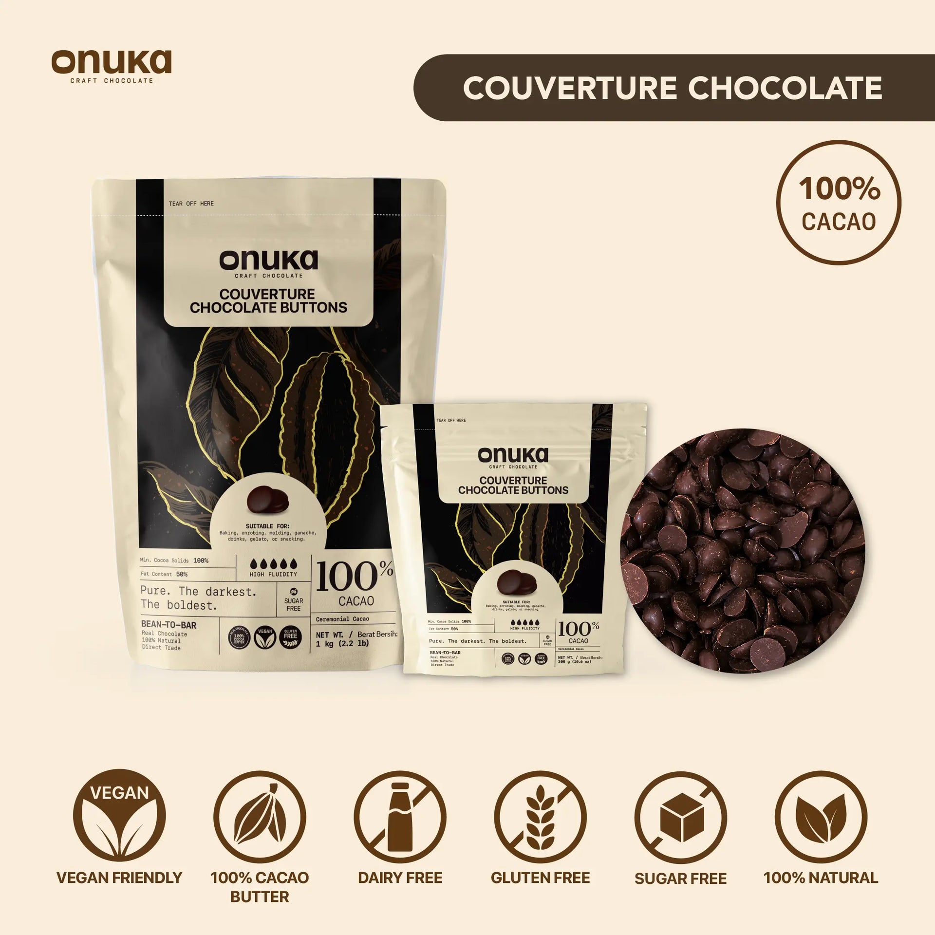 100% Dark Couverture Chocolate